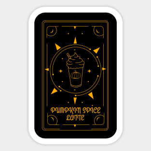 Pumpkin Spice Latte Halloween Design Sticker